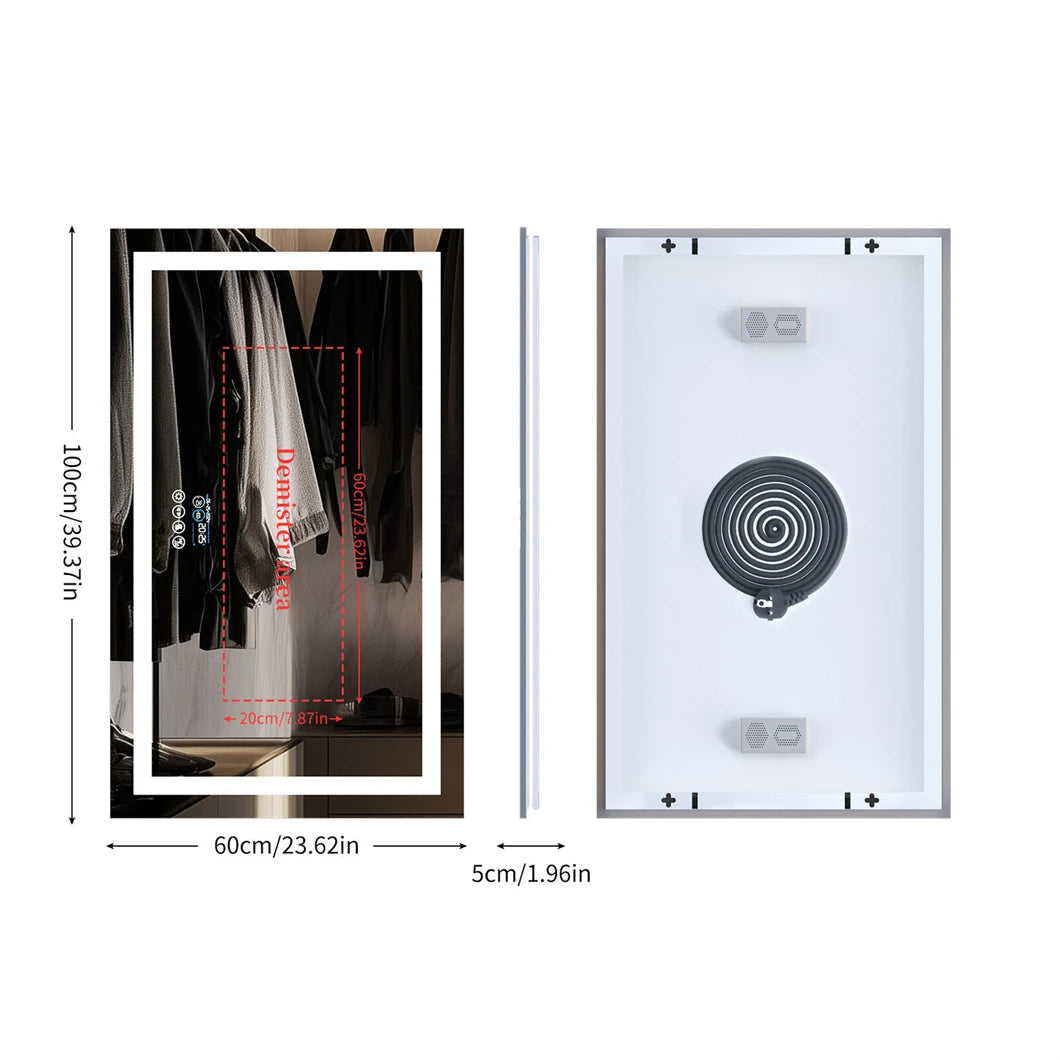 XXL Bathroom Mirror Smart LED Vanity Mirror Wall Mounted
