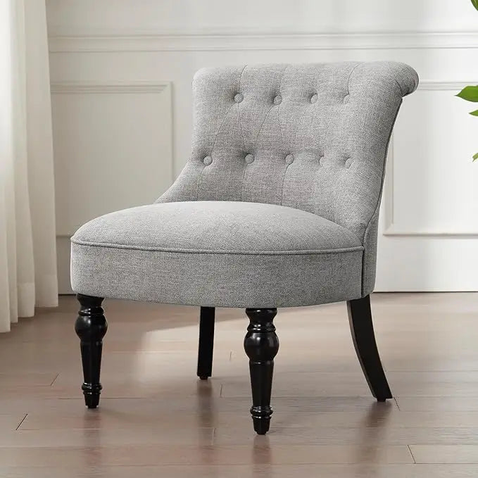 Armless Accent Chair Comfy Tufted Upholstered Chair n