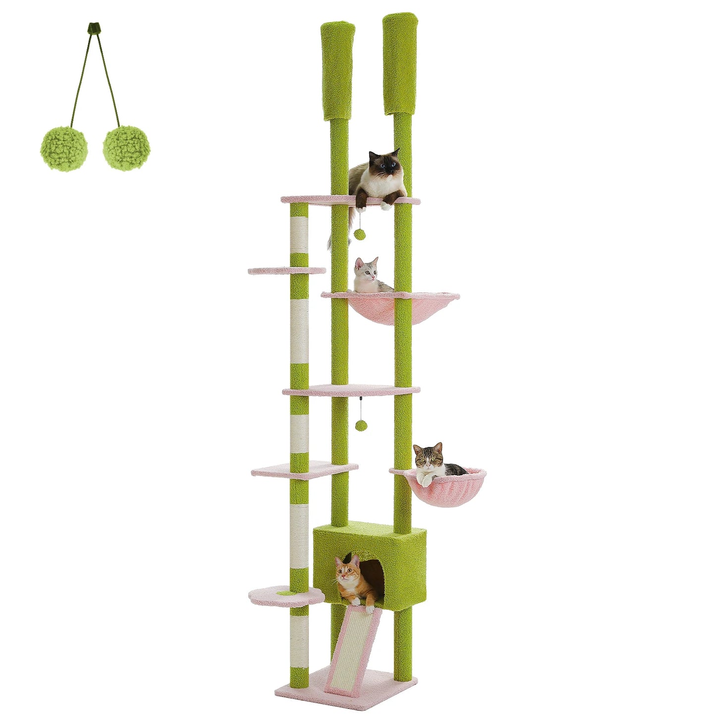 Cactus Cat Tree Floor to Ceiling Cat Tower Tree