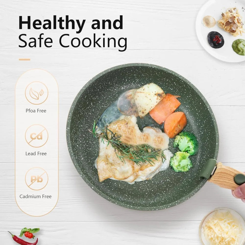 10 Pcs Pots and Pans Set Non Stick, Nonstick