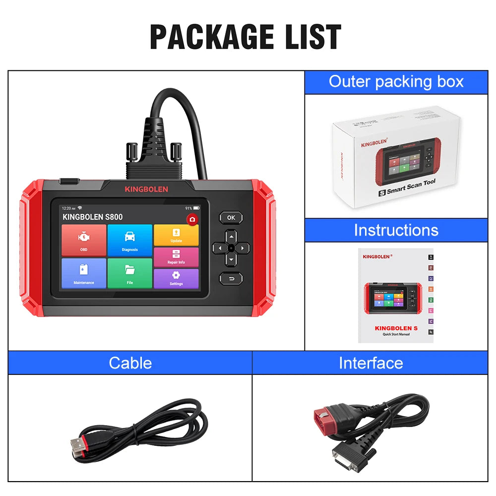 KINGBOLEN S800 5 inch Car Diagnostic Tools Ar