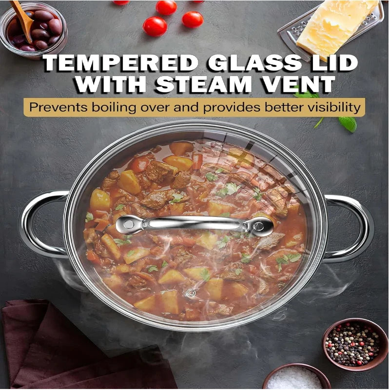 15-Piece Cookware Set Kitchen Cookware Set Stainless Steel