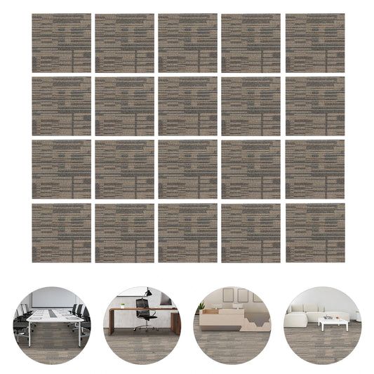20Pcs Commercial Adhesive Carpet Tile Square Floor