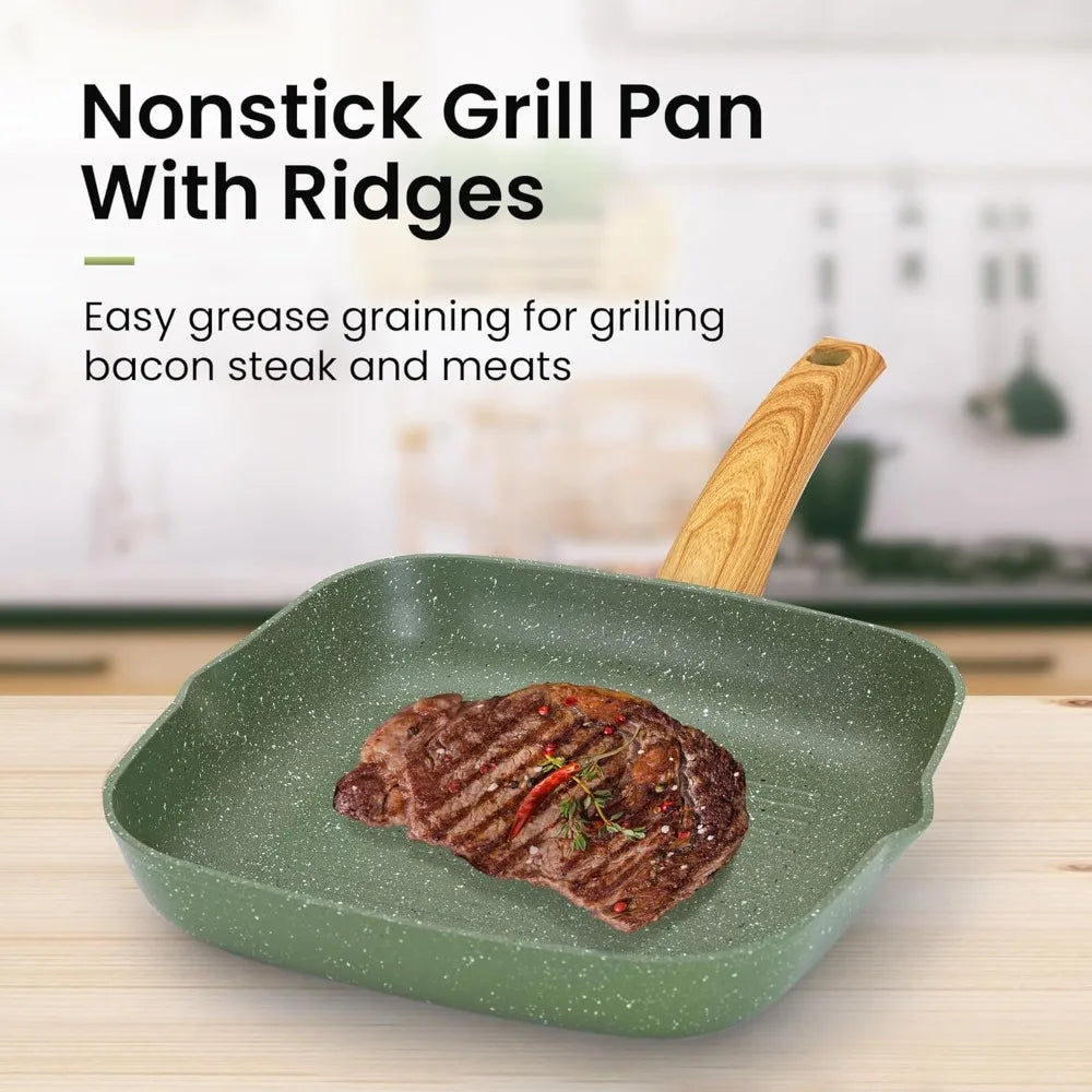 30-Piece Non-Stick Granite Cookware Set,