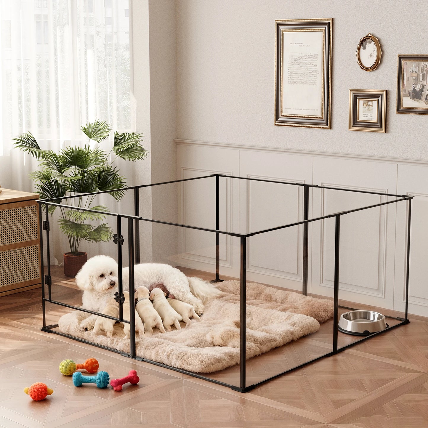 Bingopaw Clear Pet Playpen,