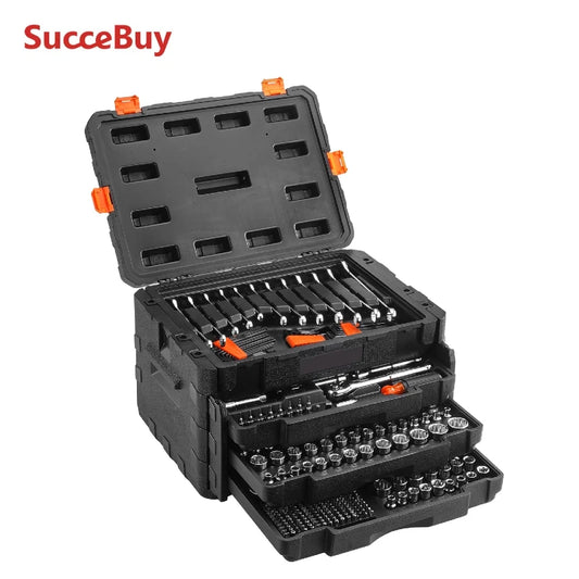 SucceBuy Mechanics Tool Set and Socket Set 1/4" 3/8" 1/2