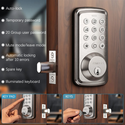 ZOMOSS Smart Keypad Door Lock,