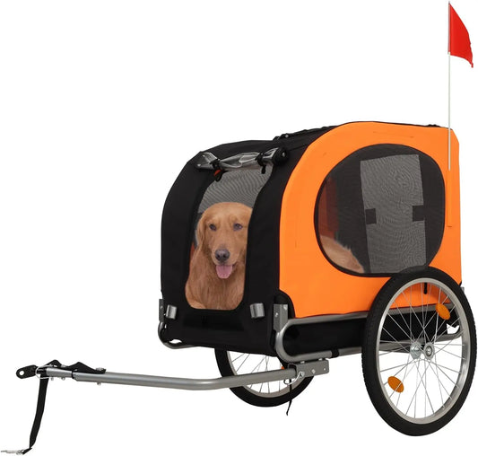 Large Dog Bike Trailer 88Lbs Capacity Pet Bicycle Carrier