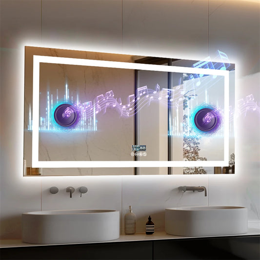 XXL Bathroom Mirror Smart LED Vanity Mirror Wall Mounted