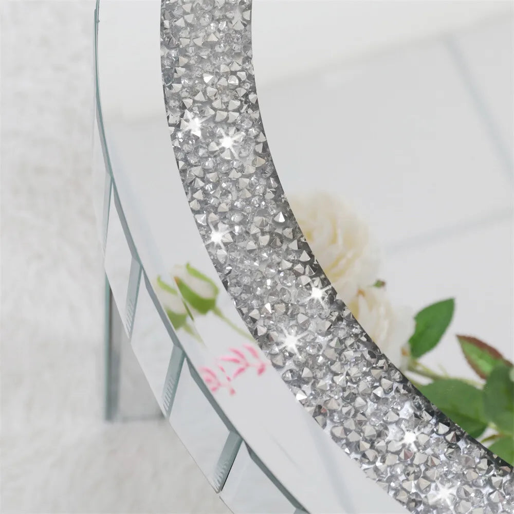 Crushed Crystal Mirrored Coffee Table 60cm