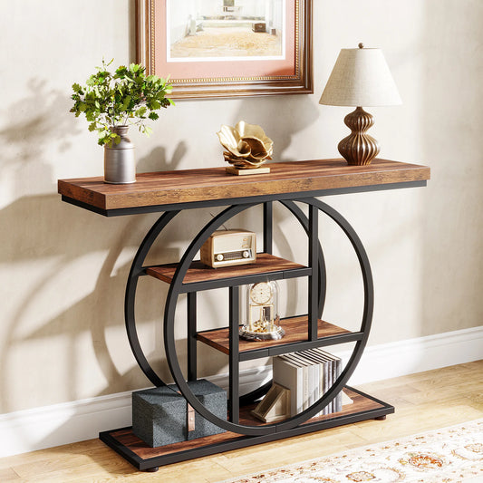 Console Table, 4-Tier Entryway Table,