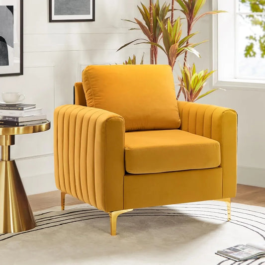 Velvet Accent Club Chair, Modern Velvet Armchair