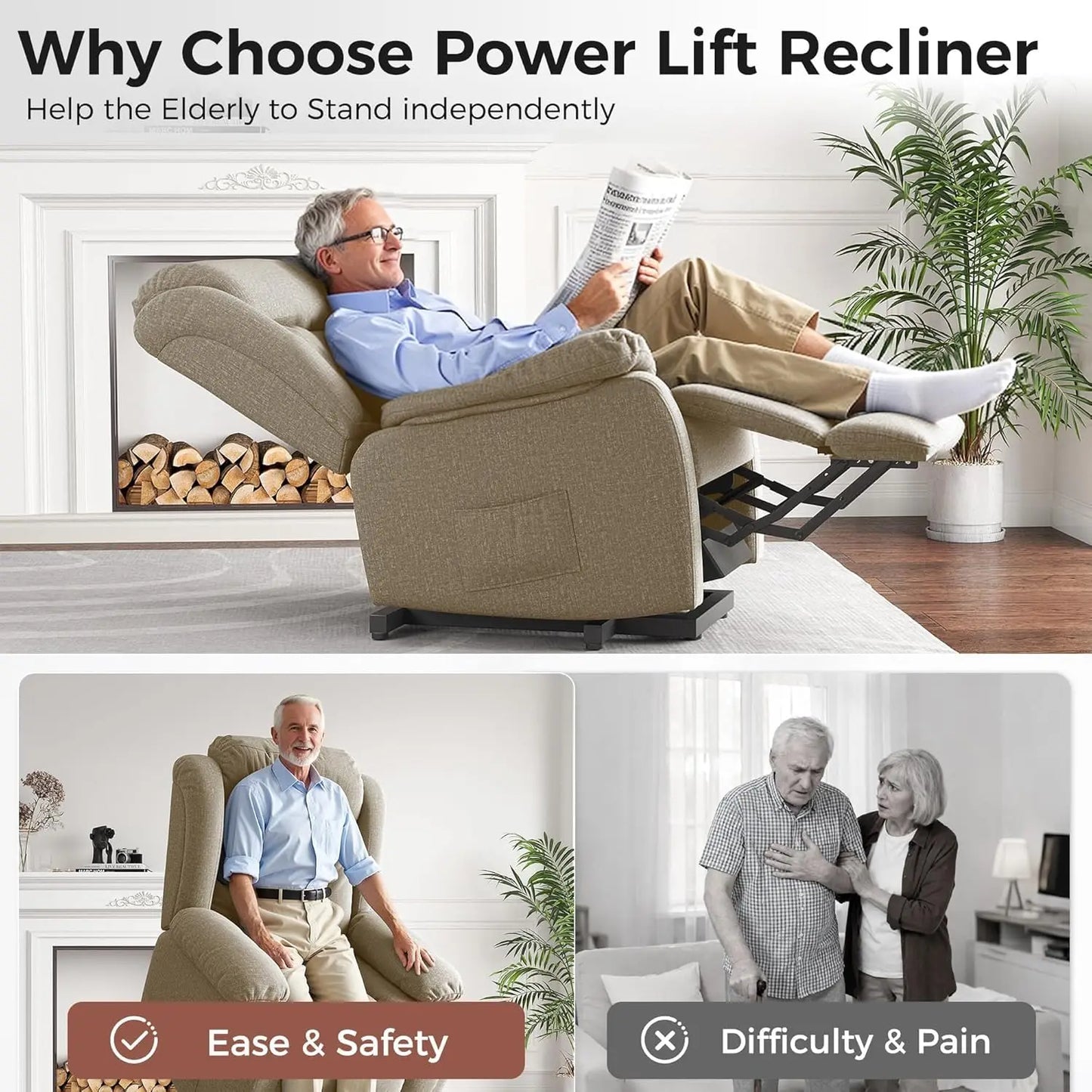 Lift Recliner Chair For Elderly Upgraded Reclining Chairs
