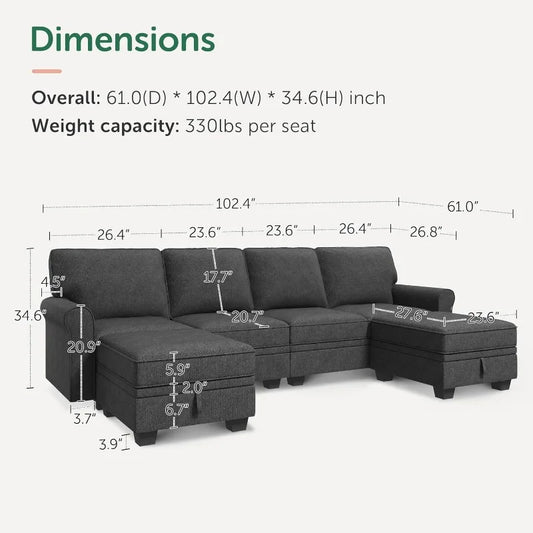 Storage Sectional Sofa