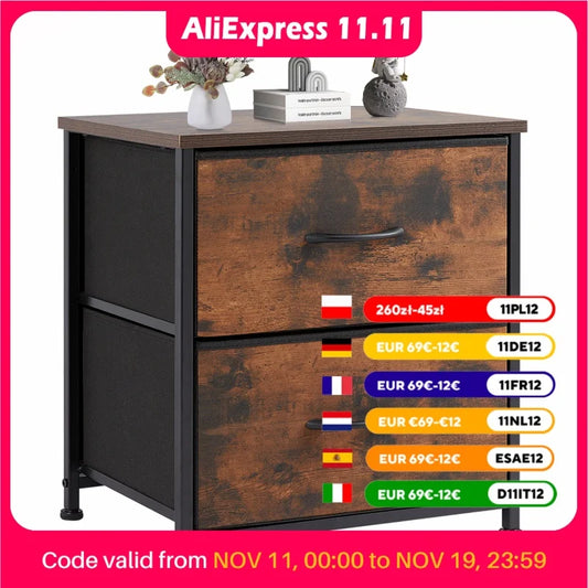 JHK Nightstand Bedside Table