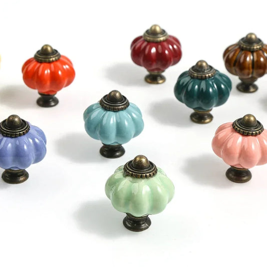 4/8pcs Ceramics Vintage Drawer Knob Handle Cabinet